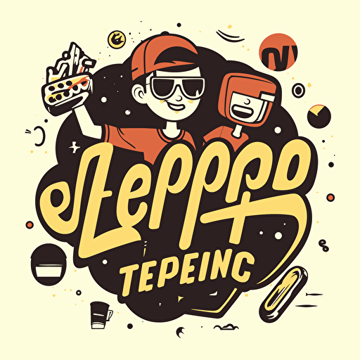 make logo with font "teenops" vector