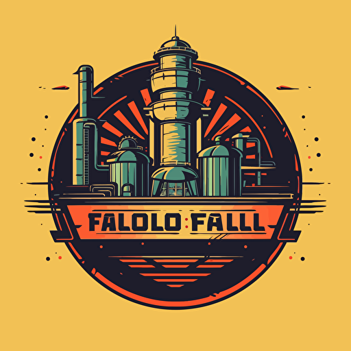 industrial logo design, vector style