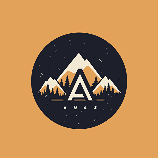 A minimalistic logo with the Letters "AA" in a 2d vector;