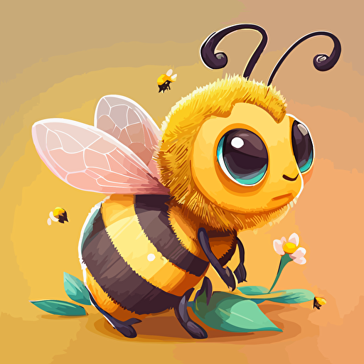 bee illustration cute vector