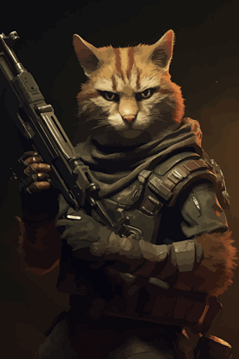 Tactical Khajiit aiming with his Kriss Vector subachine gun