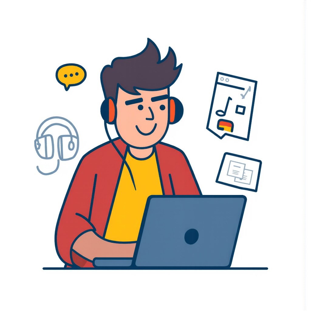 a person listening to music