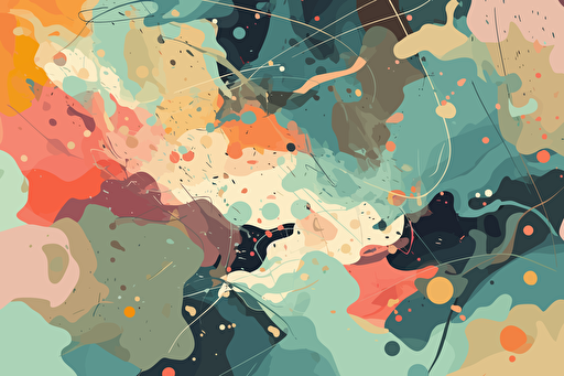 nebulae as graffiti art, vector art, flat colors, pastel colors, minimalistic,