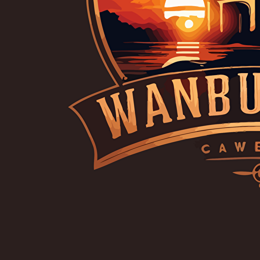 wait chapel sunset logo vector