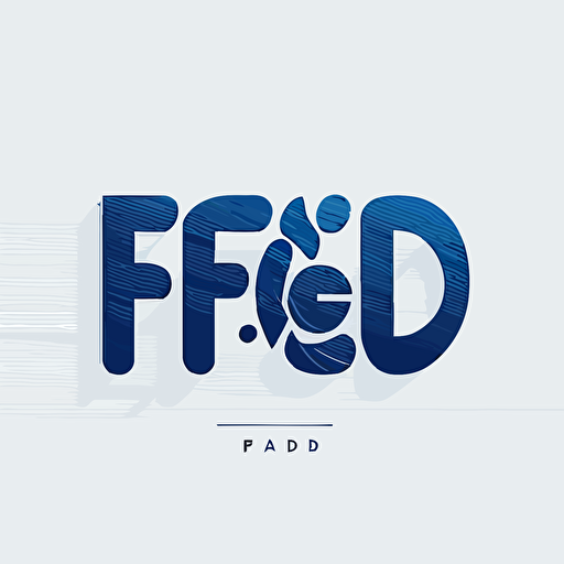 a simple logo with the word "fred", vector, monospaced coding font, blue foreground, white background