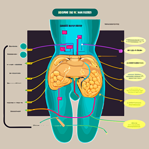simple scientific vector diagram of IBS bloating