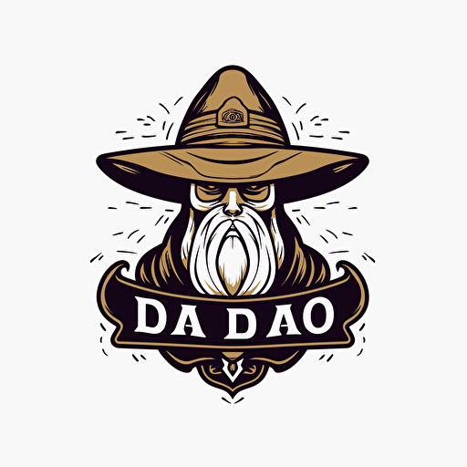 clean, vector logo for a Mystery DAO, white background