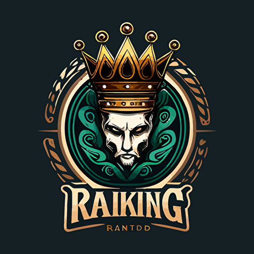 a logo for a poker room, head of the king Piatnik style, simple, vector,