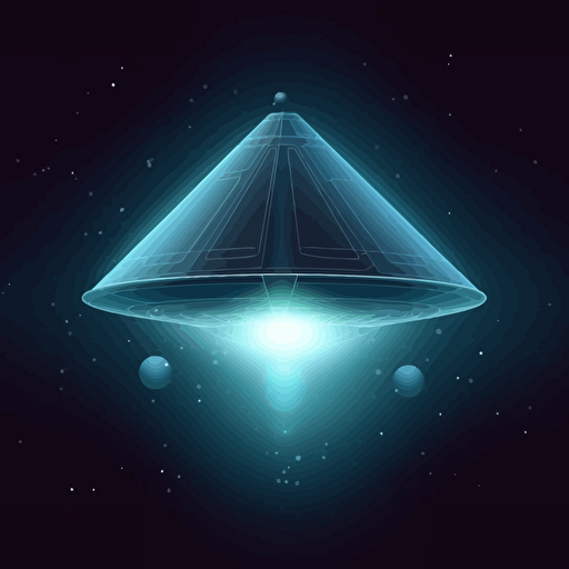 triangle shapped ufo, vector art