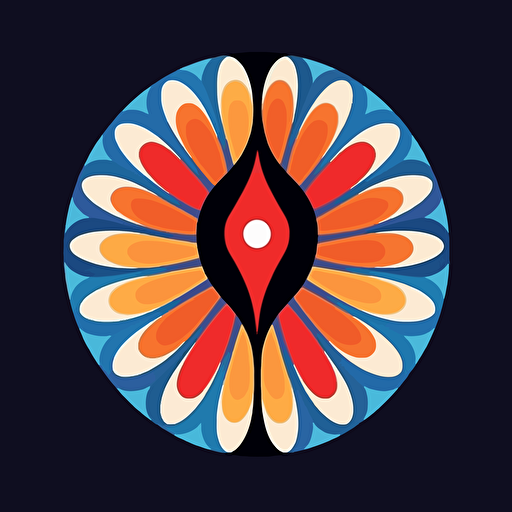 logo for a secret multinational conglomerate, hilma klint painting vector art no shading, influenced by georgia o'keefe subject matter