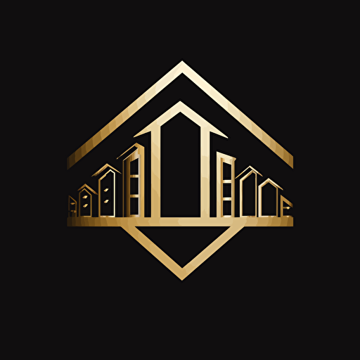 logo, gold lining, strong, vector, property management