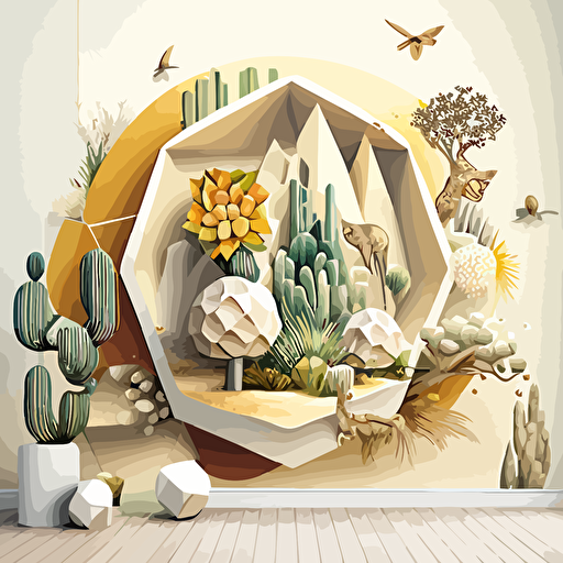 wallpaper vector mural nature geometric form+