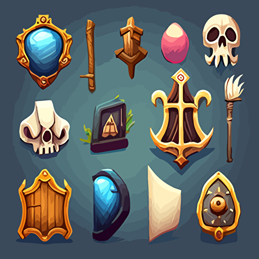 marco para avatares, closed, icon, hand painted, vectorial, design sheets for a game