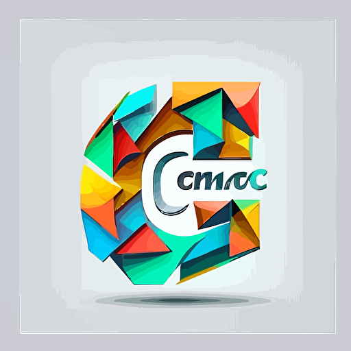 Creative C logo with cuts and handwritten text concept design. Letter with geometric design. Vector Illustration with letter and chuittrang cut.