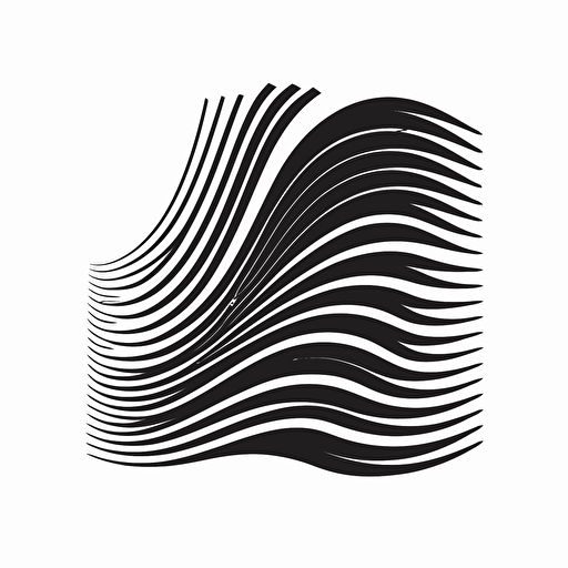 waves vector logo, neo minimalistic, abstract, carl andre style