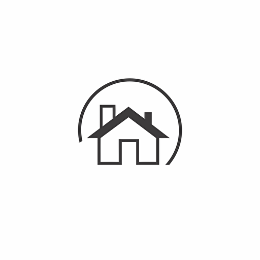minimalist vector logo for aesthetic house design content