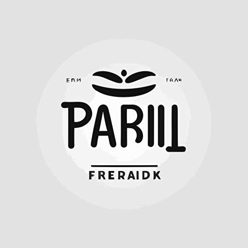 brand identification symbol for a food company, minimal, vector on white background