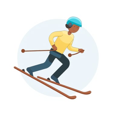 a man skiing 