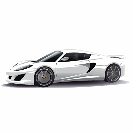 sport car vector 2d white background simpletrace 360 angle