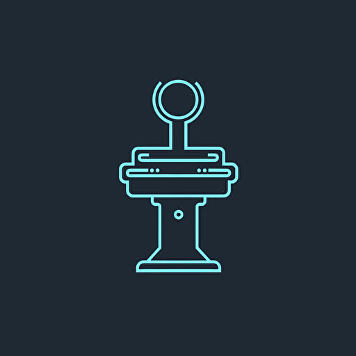 *arcade joystick, logo, minimal, negative space, big outline, vector, cute 8bit illustration