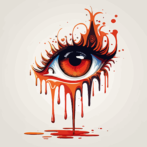 Eye Scream Design, vector logo, highly detailed, white background