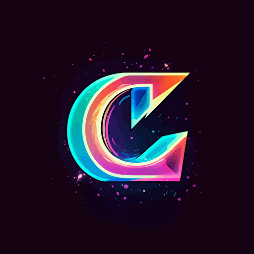 C and Z letters combined logo in a futuristic super simple style, vector letter logo, vector letter simple logo