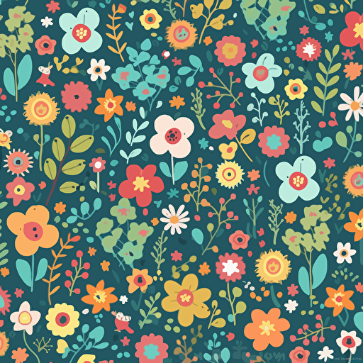 Cute vector wallpapers of tiny flowers, pastel colors, bright colors