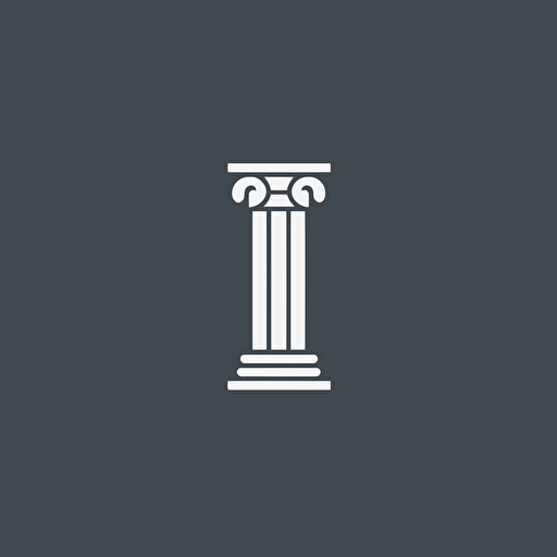 pilaster icon, vector, flat background, one color, minimalist