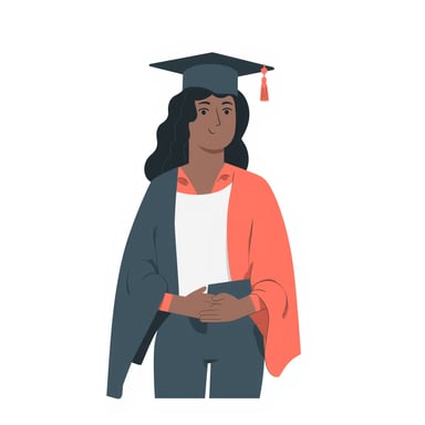 a woman graduating from college