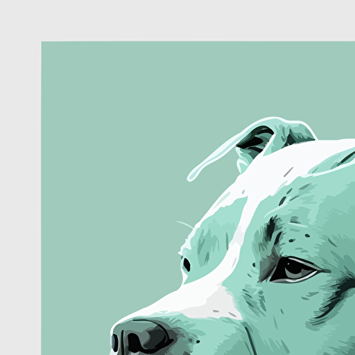 minimal vector pit bull minimal colors mint