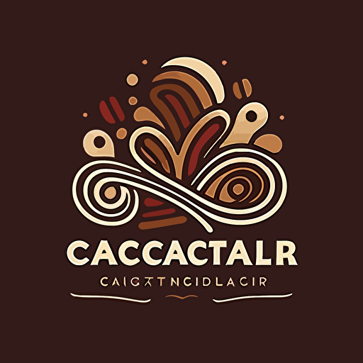 chocolatier abstract logo design, detailed, vector art, 2D, minimalist