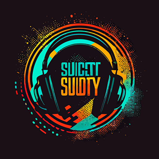 funky vector silent disco logo