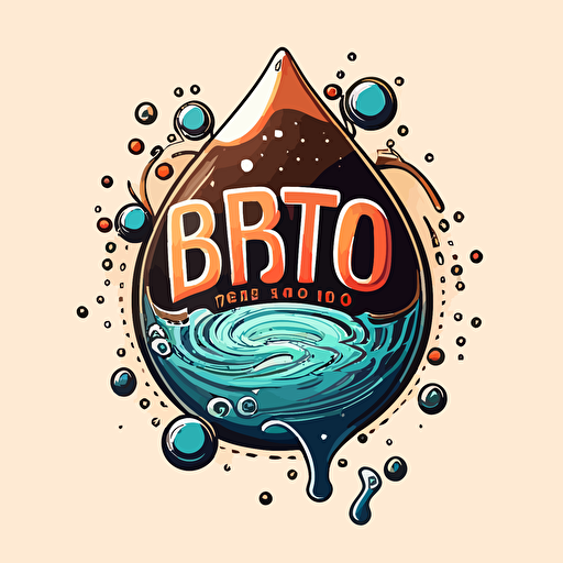 vector logo of a BOTIJO with a WATER in orbit