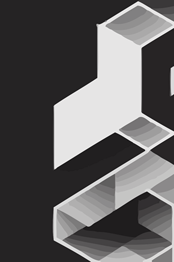 logo, Grey scale logo , vector , perspective , elaborations on the E glyph and the P glyph, infinite surface , MC Escher