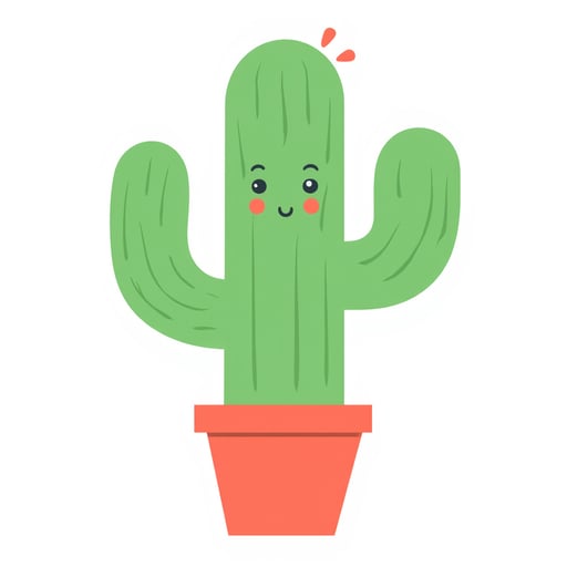 a cactus with a face