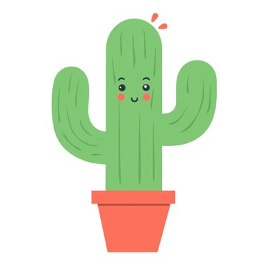 a cactus with a face