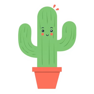 a cactus with a face