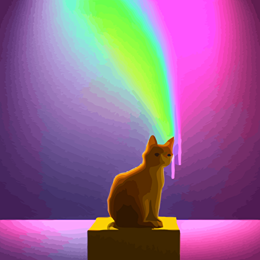 3d rainbow cat character beeple different views