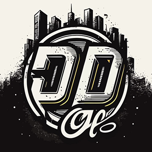 Make a logo using the letters C and D in the style of a streetwear clothing brand, vector logo.
