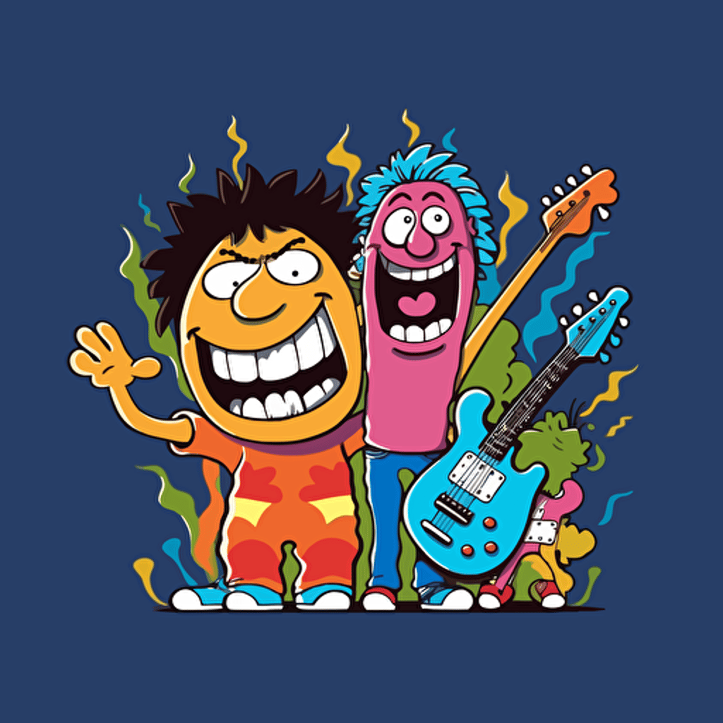 Ween American rock band vector white bg happy cool fancy design