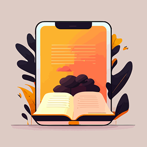 book reading app, flat vector, Figma, dribbble, user interfac