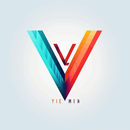 mix of letter "V" and word "RULES" logo, modern company, ACME, minimalistic, vector, white background