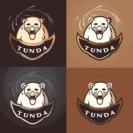 simple logo for a coffee roasting called tundra vector style