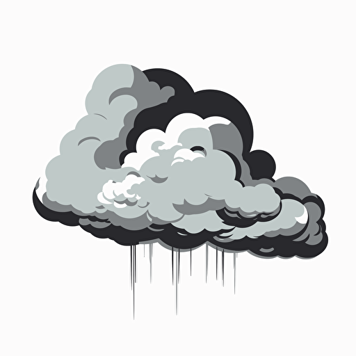 2d vector of a half cloud to be used as a logo