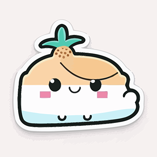 sticker, south carolina state flag, kawaii, contour, vector, white background