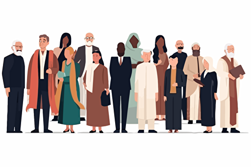 flat vector, confercence political diverse people