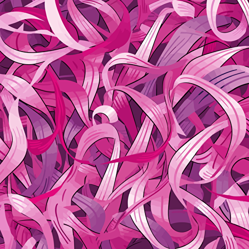 illustrated vector pink ribbon pattern