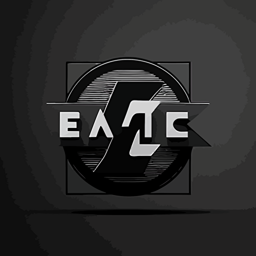 Minimalist Vector logo for Electric, E Logo black and white