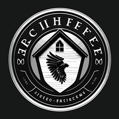 vector, striking logo for a home inspection company called "Certified Safe Homes" , the logo should give the feeling security and safe home black and white