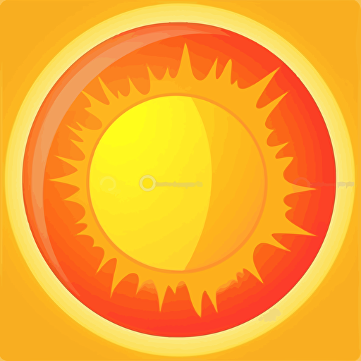 a vector illustration of the sun, low detail, low ply
